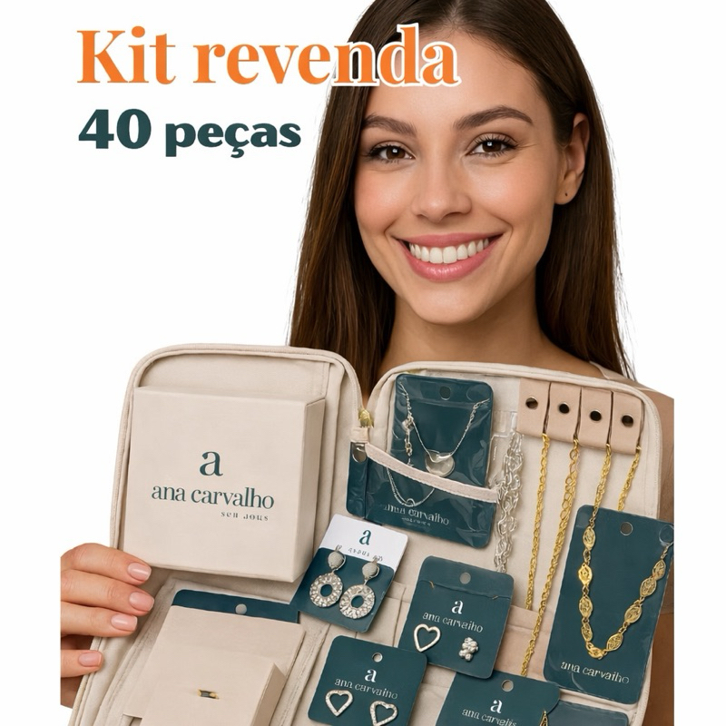 Kit revendedora 40 peças SEMIJOIA PREMIUM - o melhor! em Oferta na Shopee