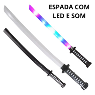 Espada Brinquedo Luz E Som Ninja Samurai Com Sensor Movimento Criança em Oferta na Shopee