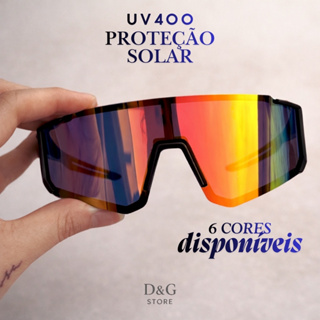 Óculos de Sol Esportivo UV400 Lente Espelhada Ciclismo Corrida Beach Tennis Leve Confortável Unissex em Oferta na Shopee