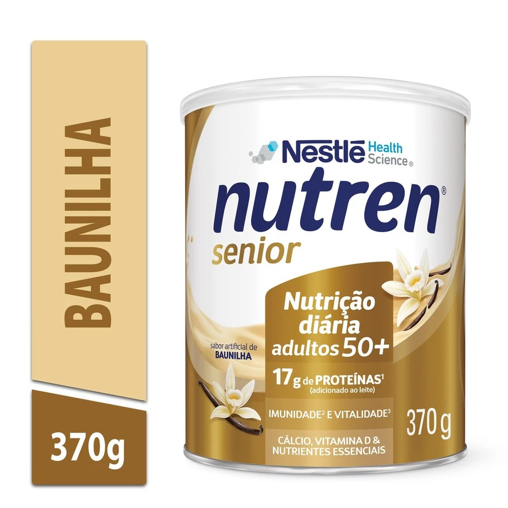 Nutren Senior Sabor Baunilha Complemento Alimentar 370g em Oferta na Shopee