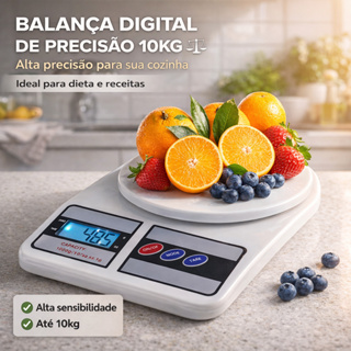 Balança Digital De Cozinha Alta Precisão Portátil Versátil Confeitaria Fitness Dieta 10kg em Oferta na Shopee