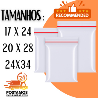 Saco Zip Lock Grande Plástico Fechamento Hermético Atacado Organização Abre Fecha Viagem em Oferta na Shopee