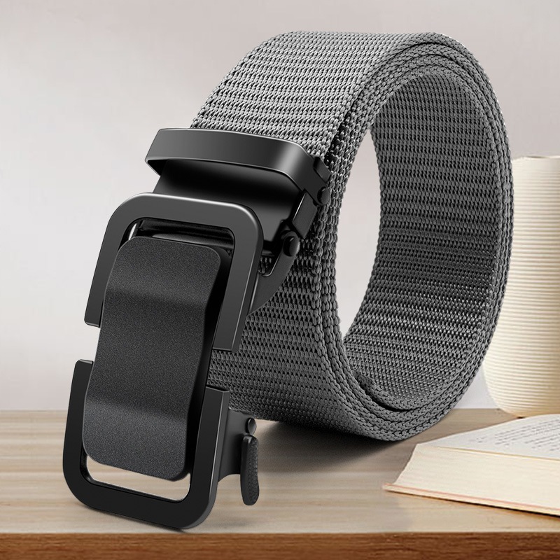 Cinto Masculino Tático em Lona com Fivela Automática Ajustável Casual