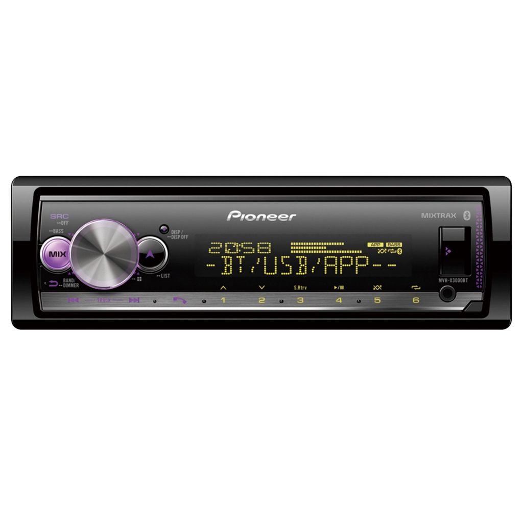 Som Automotivo Pioneer MVH-X3000BR Bluetooth MP3/USB Preto Rádio