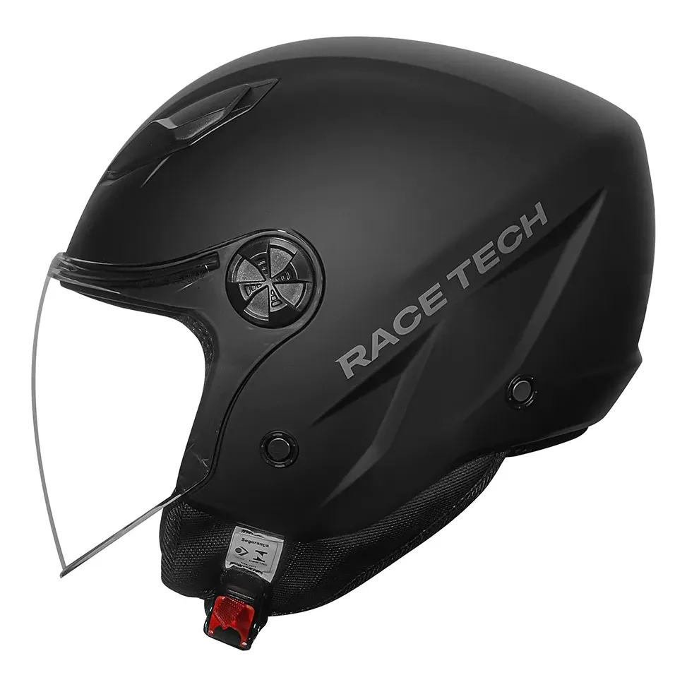CAPACETE ABERTO RACE TECH PLAY BLADE PRETO FOSCO MODELO AGV ABERTO URBANO LANCAMENTO + BRINDE