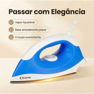 Ferro de Passar Simples a Seco 4 Níveis de Calor Base Antiaderente 127V/220V em Oferta na Shopee