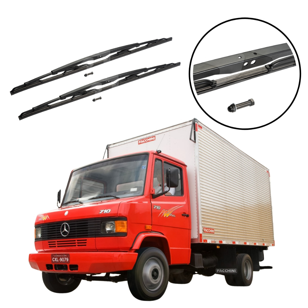 Par Palheta Mercedes Benz 710 1988 a 2021 Limpador Parabrisa Dianteiro Original Caminhão Ferro em Oferta na Shopee