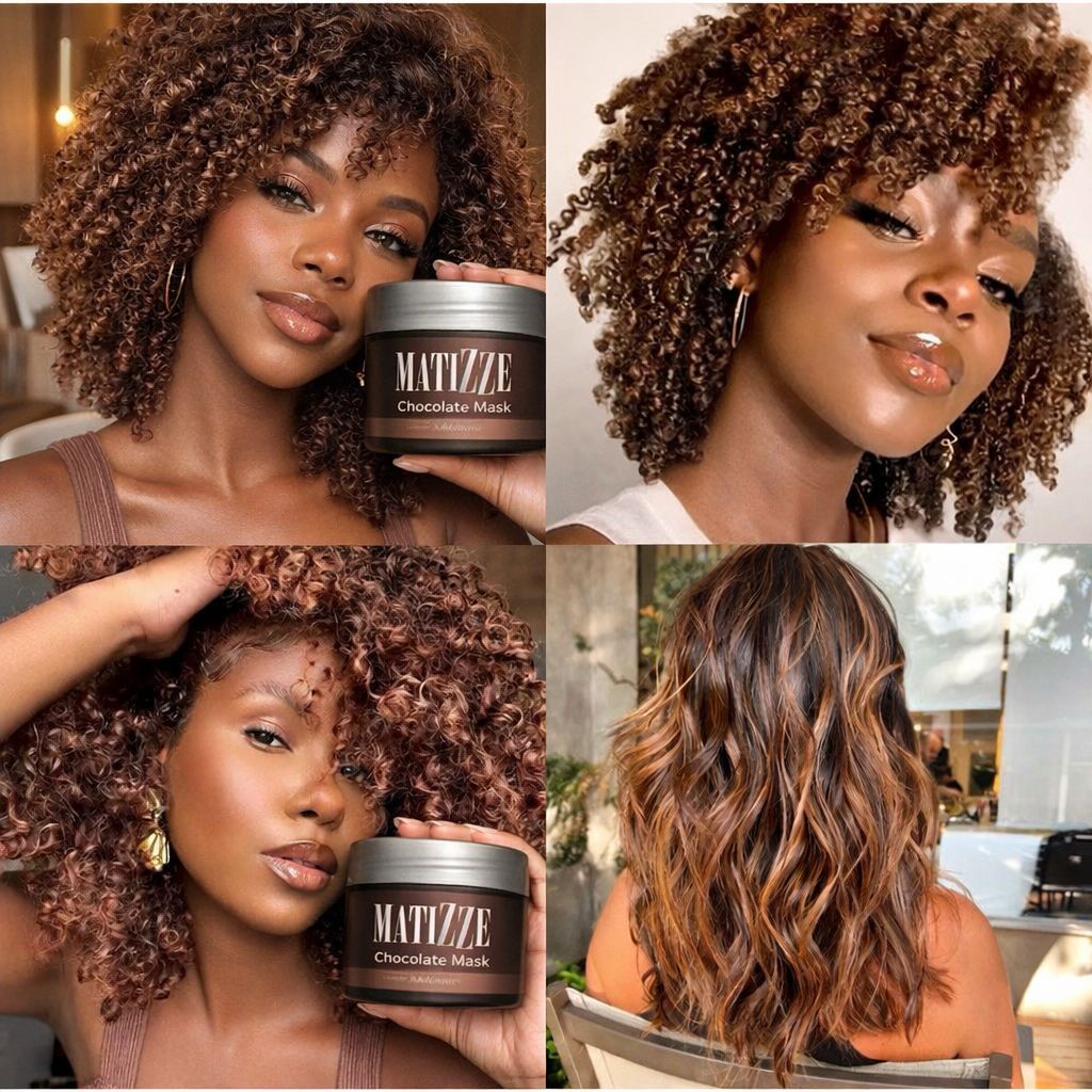 Máscara Tonalizante Avelã Chocolate Matizadora 100% Natural MATIZZE HIDRALISE Sem Amônia