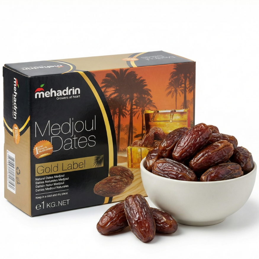 Tâmara Medjoul Mehadrin Super Jumbo 1kg – Fresca, Premium, Importada e Lacrada