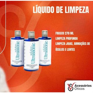 Liquido Para Limpeza De Óculos/ Lentes/ Limpa jóias  - 270ml (Concentrado) em Oferta na Shopee