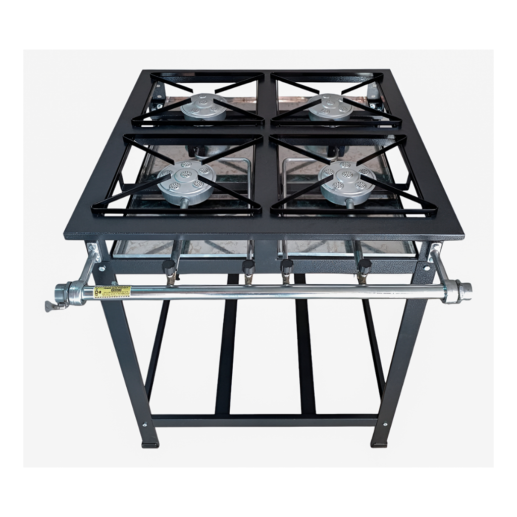 Fogão Industrial Profissional 4 Bocas Alta Pressão Perfil 5 Caulim em Oferta na Shopee