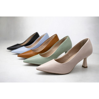 Sapato Feminino Scarpin Social Salto Taça Ampulheta Bico Fino Elegante Confortável Várias Cores Envio Imediato