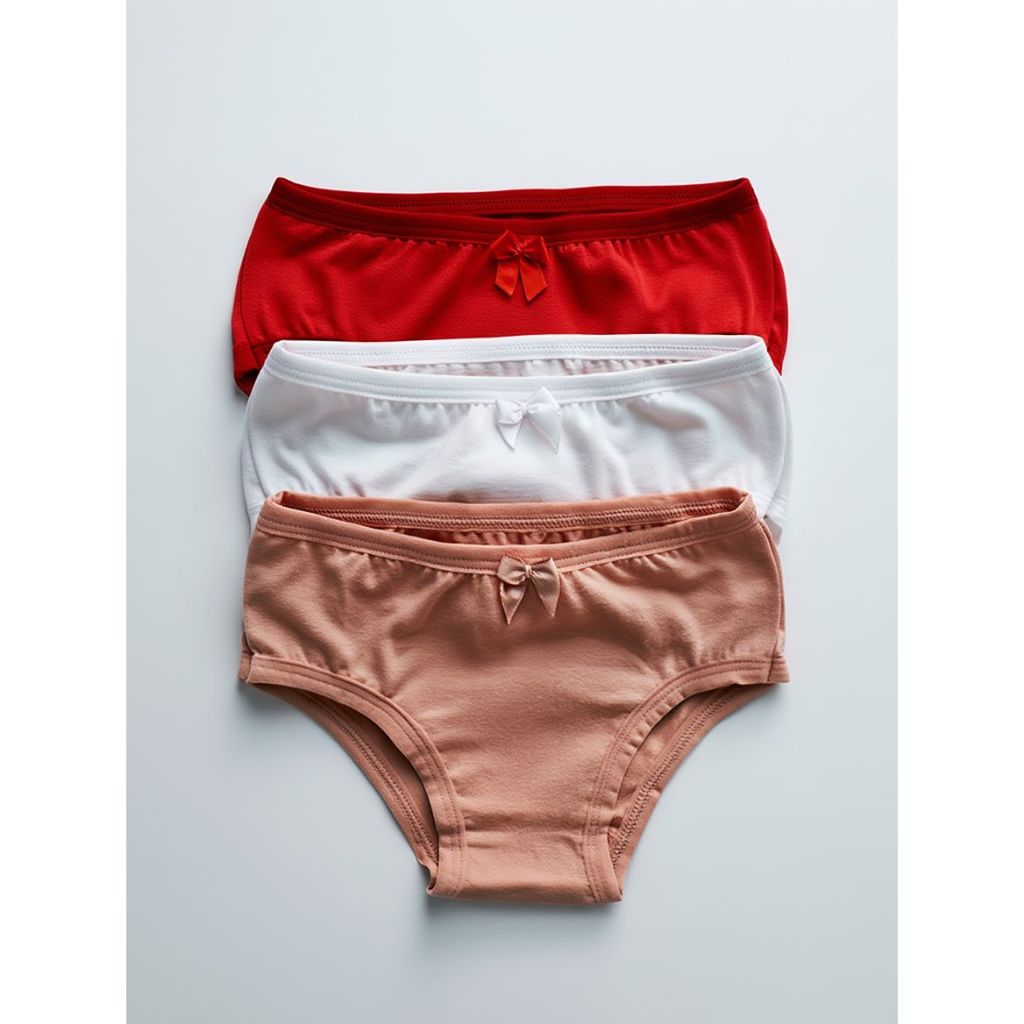 Kit 3 Calcinhas Infantil Algodão Confortável Estampada Menina  Moda Íntima Infantil