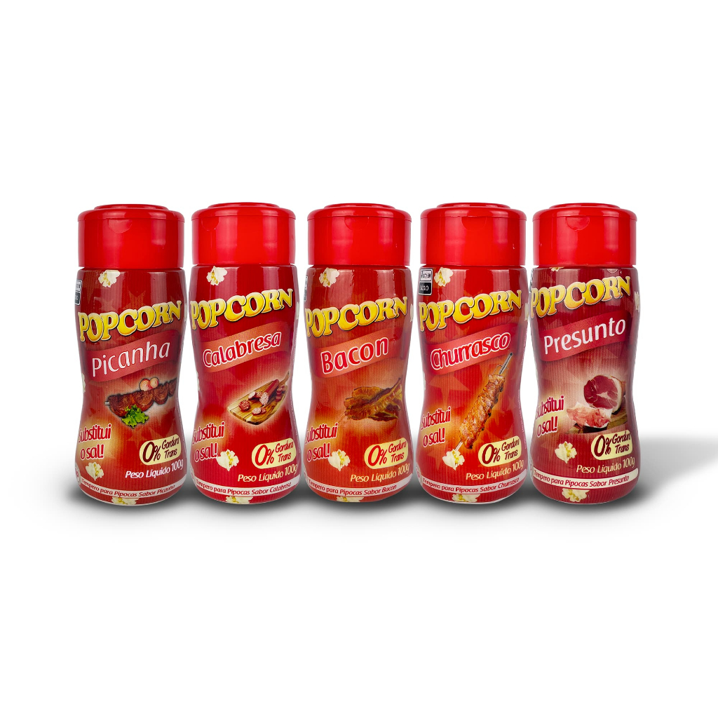 Combo Hollywood - 21 Sabores Sortidos de Tempero Para Pipoca Salgada Popcorn — imagem 2 de 2