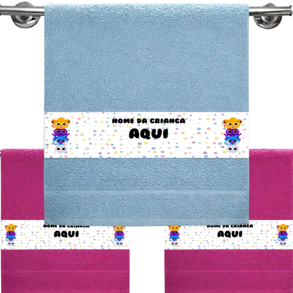 TOALHINHAS DE BOCA BOLOFOFOS INFANTIL COM NOME PERSONALIZADO