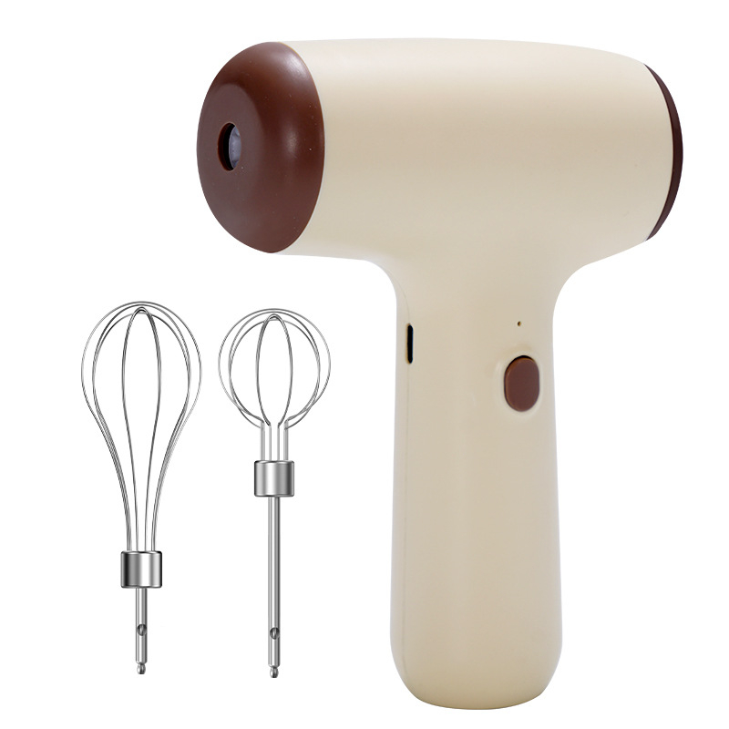 Batedeira Elétrica Portátil 2 em 1 –Mini Batedor de Ovos e Creme para Chantilly, Leve e Compacta para Bolos e Sobremesas
