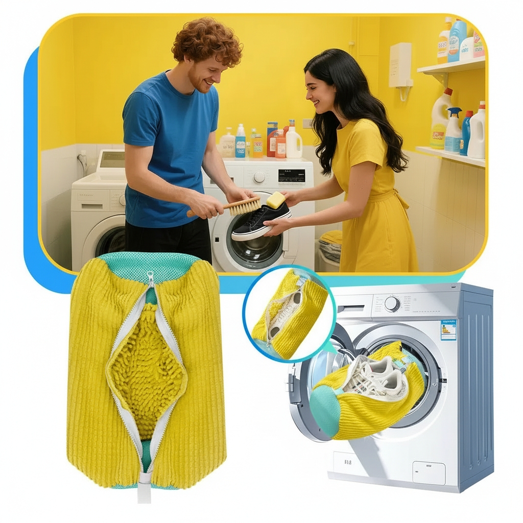 Kit 1/2 Sacos De Lavagem para Sapatos Máquina de Lavar