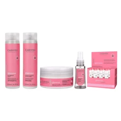 Cadiveu Kit Glamour Sh e Cond 250ml + Másc 200ml + Cristal Liquido 65ml + 10 Ampolas de 15ml