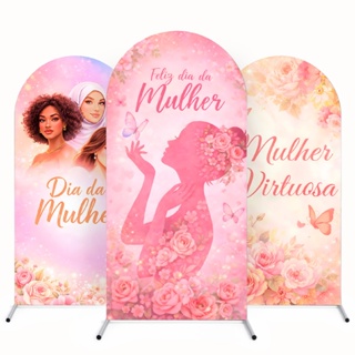 Painel Romano Feliz Dia Das Mulheres Sublimado C/Elástico 2x1m em Oferta na Shopee