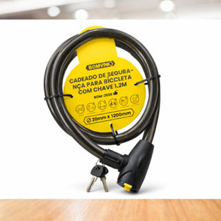 Trava Corrente Cadeado de Bicicleta e Moto 1,20 Metros Super Resistente - BOMVINK em Oferta na Shopee