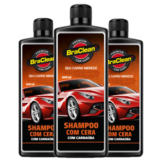 Kit 3 Shampoo Cera Carnaúba Lava Limpa Sujeira Resíduo Realça Brilho Pintura Estética Encera Protege em Oferta na Shopee