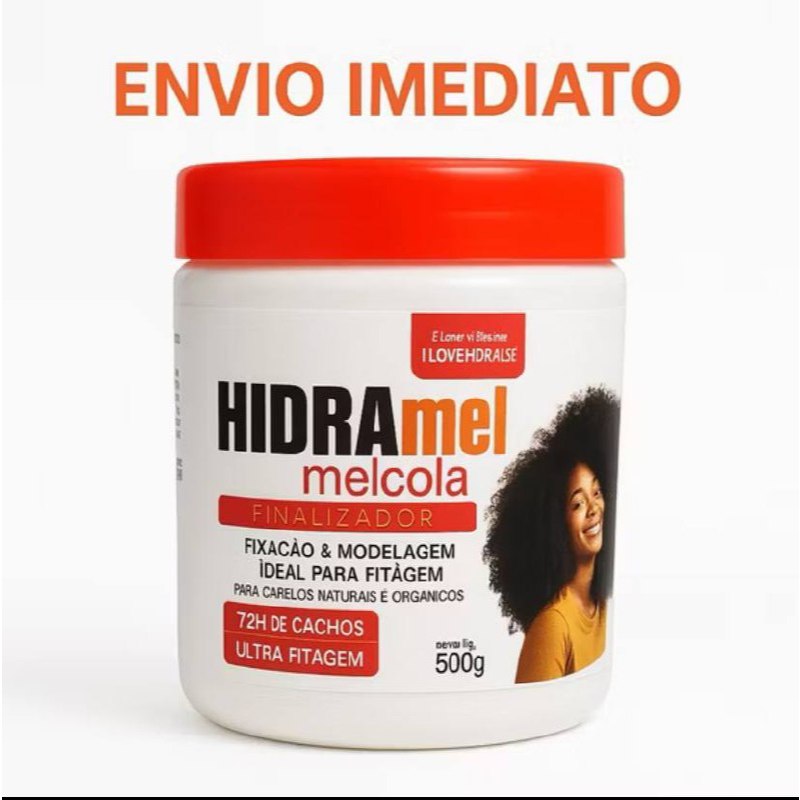 Mega Finalizador Hidramel MelCola 500g – Cachos Definidos, Sem Frizz e Com Brilho Intenso em Oferta na Shopee