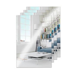 Espelhos Acrílico Adesivo Decorativo 20x30cm Funcional Vários Formatos Quarto Roupeiro Box Banheiro