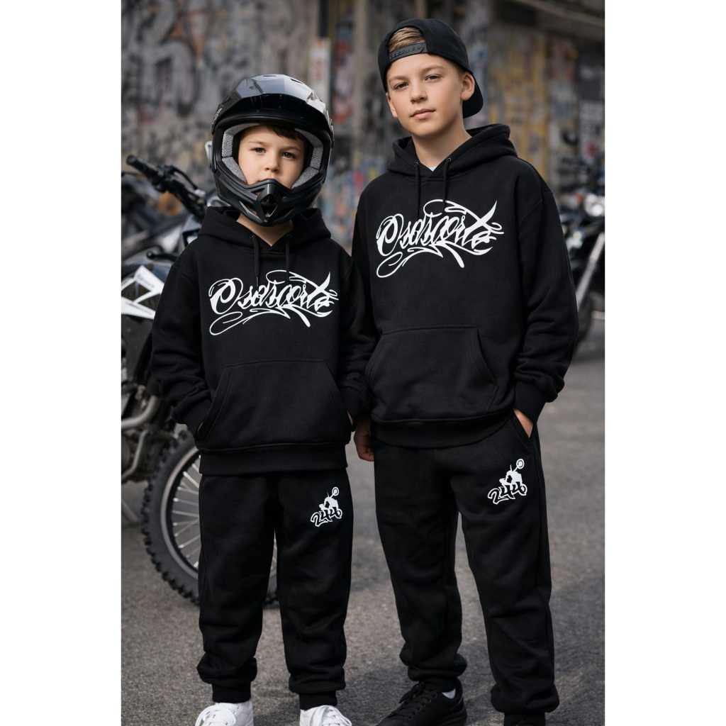 Conjunto Infantil Calça e Blusa Abrigo de Moletom Masculino e Feminino Envio Já