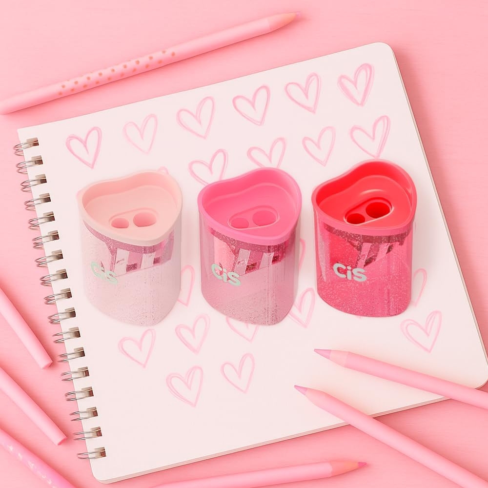 Apontador CIS 366 Coração 2 Furos - 1 Unidade - Escolha a Cor em Oferta na Shopee