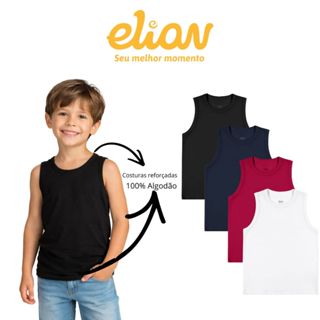 Regata Menino Elian Machão Básica Linda Original 51002 em Oferta na Shopee