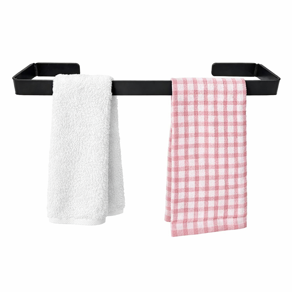 Suporte Porta Pano Prato Toalha Parede Multiuso em Acrílico Cor Preto em Oferta na Shopee