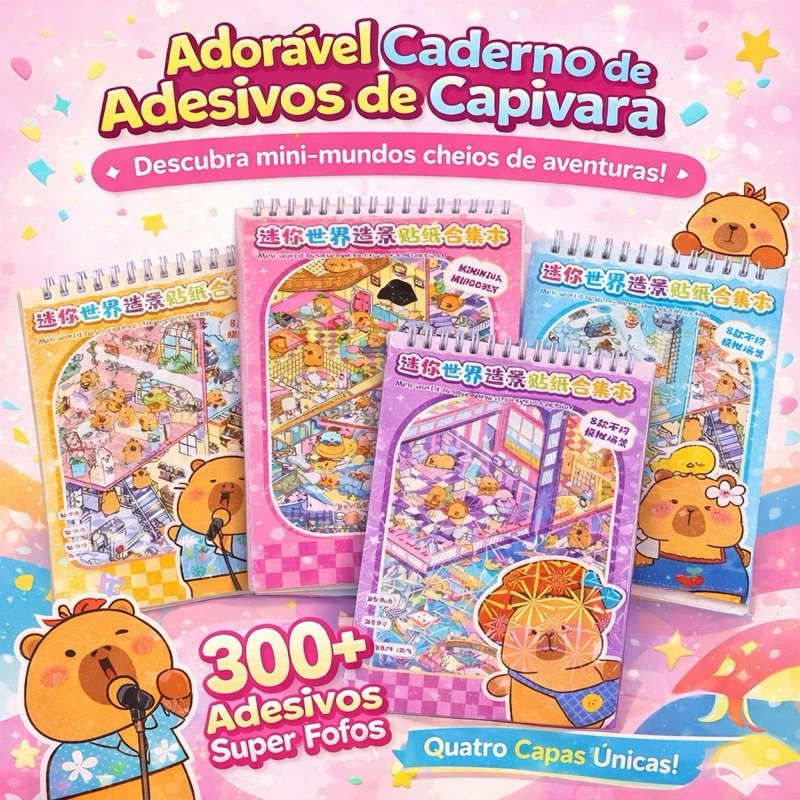 Caderno Adesivo 3D 8 Cenarios Criativo Scrapbook Diy Com Pinça Montar Comodos em Oferta na Shopee
