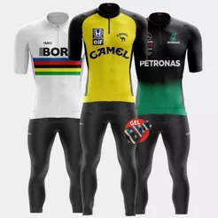 Kit Conjunto Ciclismo Masculino Calça Forro Gel Camisa Roupa Bike Pedal Mtb