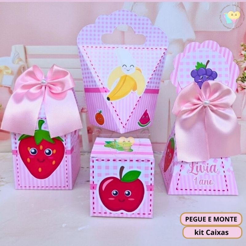 Kit Festa Frutinhas - Frutas - Personalizados - Lembrancinhas - Festa Infantil - Aniversário- Decoração / PEGUE E MONTE