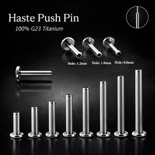Haste Piercing Labret Titânio Push Pin Downsize Vários Tamanhos 4mm 5mm 6mm 7mm 8mm 10mm 12mm em Oferta na Shopee