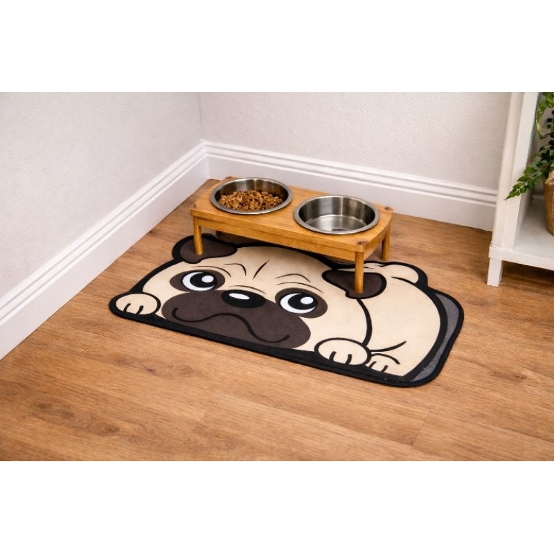 Tapete Pet para Comedouro e Bebedouro Antiderrapante 53x38 cm Cães e gatos Estampa Bichinhos em Oferta na Shopee