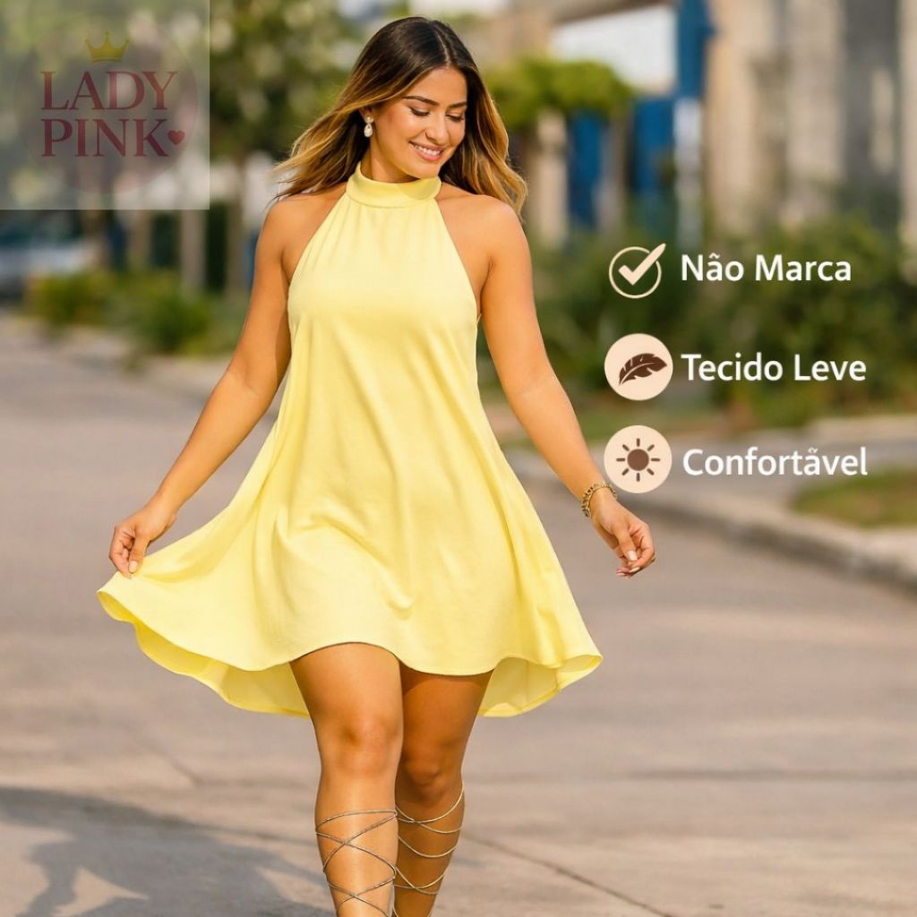 Vestido Rodado Soltinho Verão Frente Única Leve Fresquinho em Oferta na Shopee