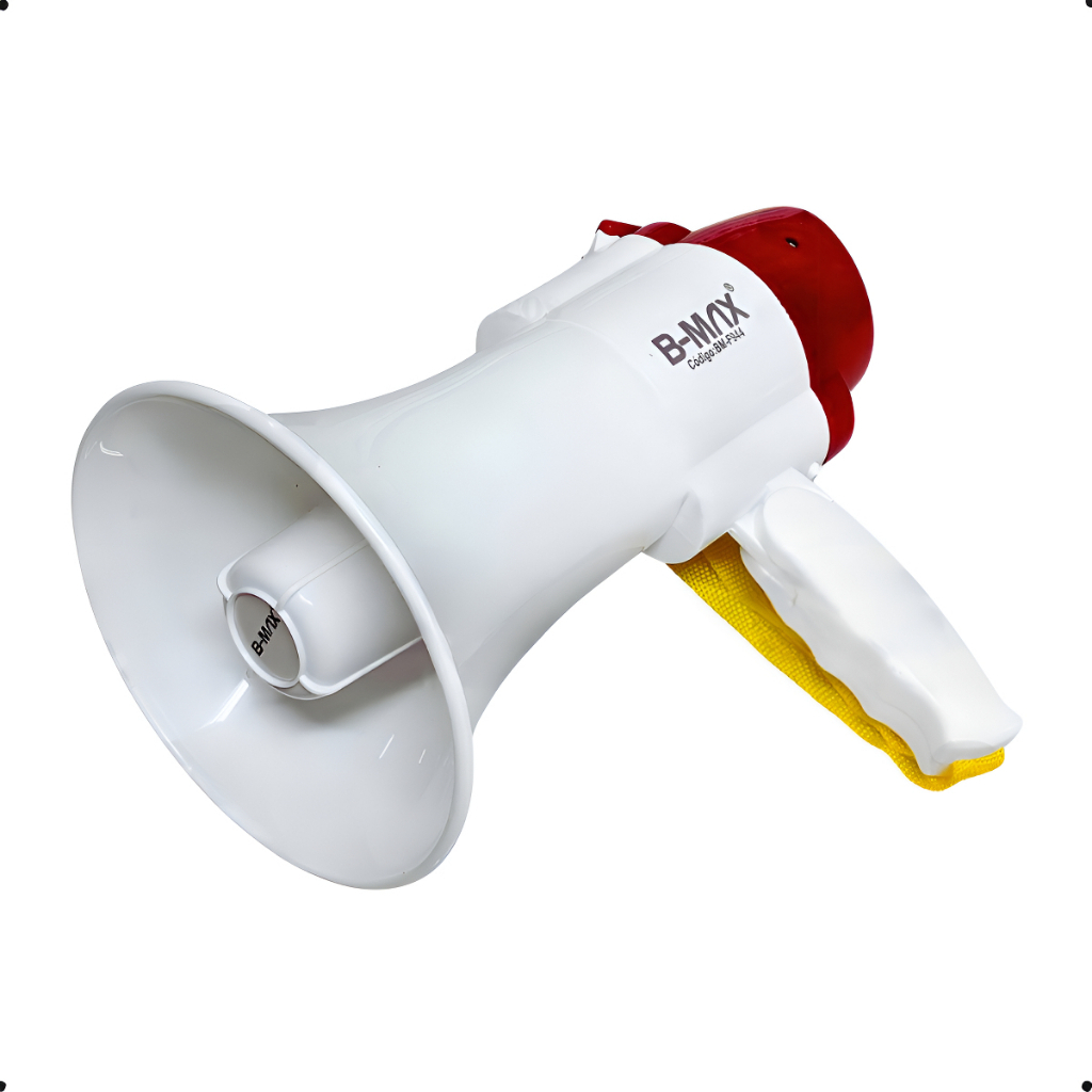 Megafone Recarregável 30W B-Max BM-F944 Portátil Sirene Gravador Música Alcance 600m