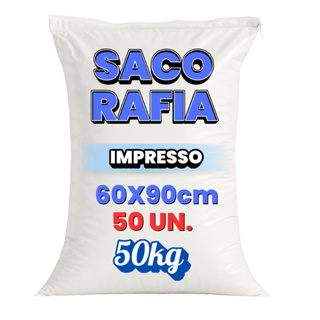 KIT 50 Sacos Ráfia 60x90 Novo Com Impressão 50kg Novo Grande Entulho Obra Saca Rafia em Oferta na Shopee