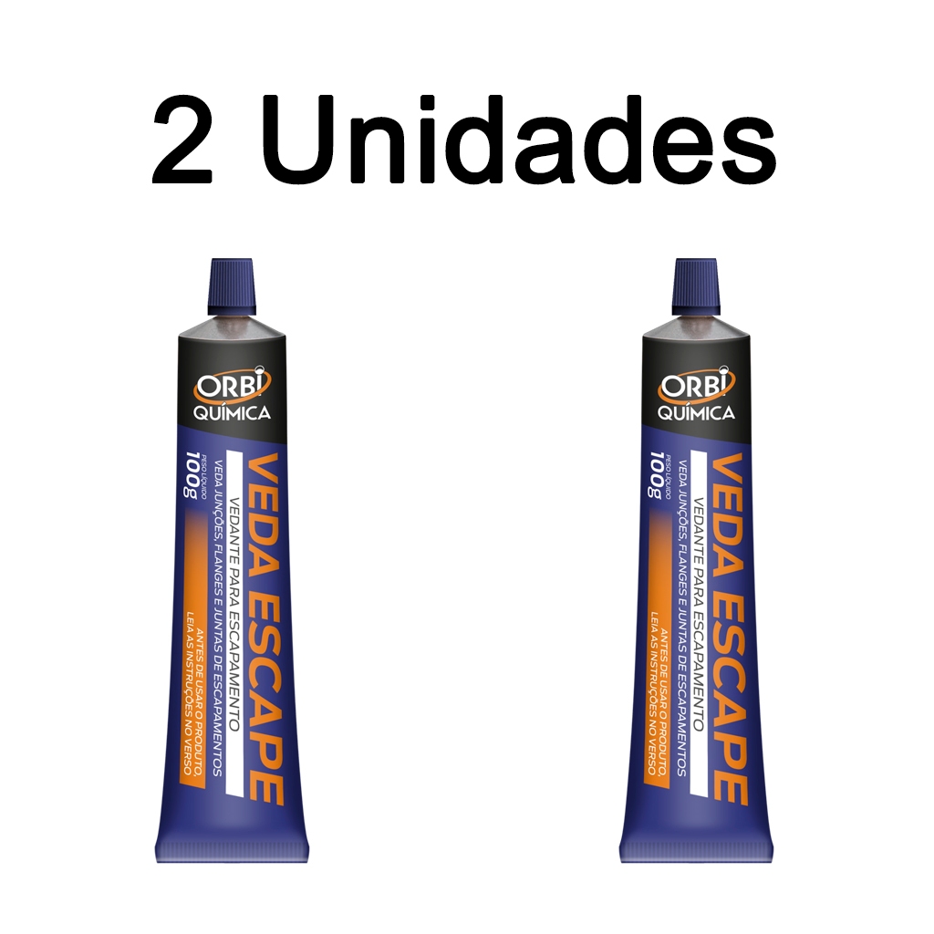 Kit 2 Cola Veda Escapamento de Alta Temperatura Carro Moto Caminhão