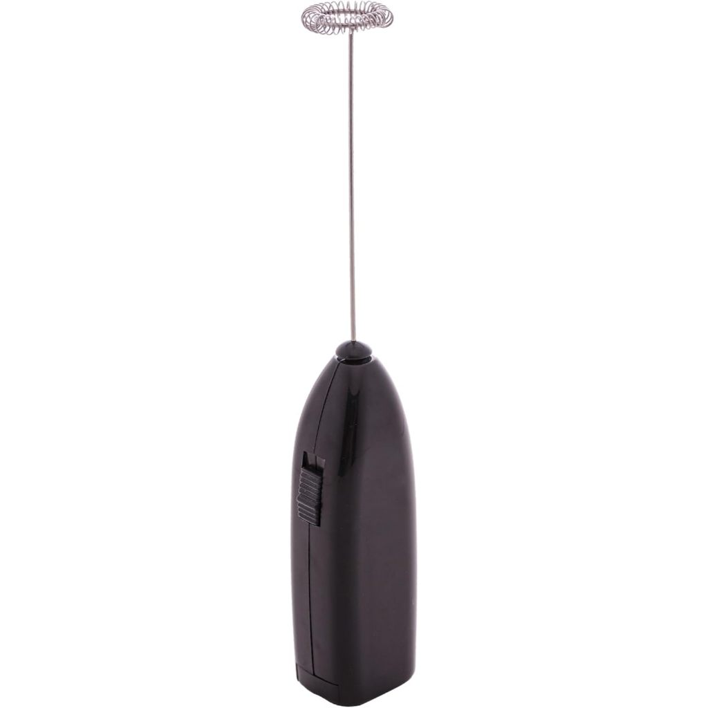 Mini Mixer Misturador Elétrico para Bebidas – Inox e Preto | Pilha Grátis