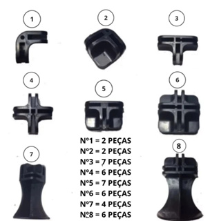 Conectivos Para Vidros E Prateleiras Aramadas Kit com 40 Peças em Oferta na Shopee