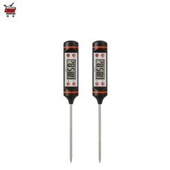 Kit 2 Termômetros Culinário Digital Espeto | Profissional para Temperatura Alimentos & Bebidas