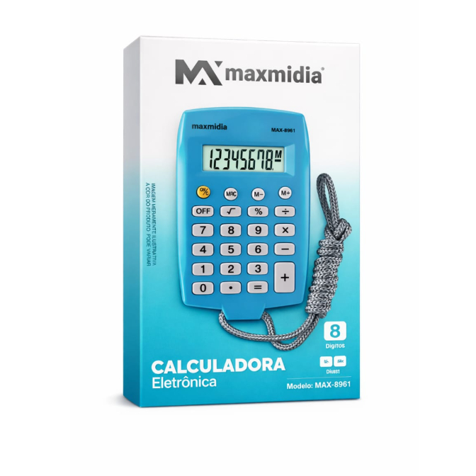 Calculadora De Bolso 8 dígitos com cordão