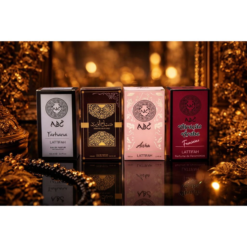Kit 4 perfumes árabe feminino Lattifah 100ml cada