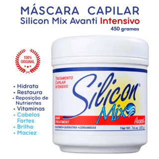 Máscara de Tratamento Capilar INTENSIVO Silicon Mix Avanti 450g Hidrata Restaura Brilho em Oferta na Shopee