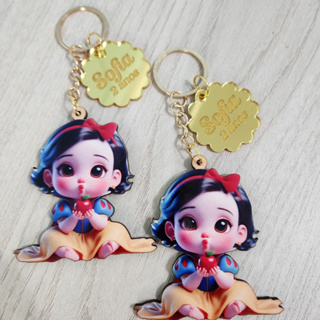 BRANCA DE NEVE BABY - Chaveiro Personalizado MDF  | Lembrancinha Aniversário Infantil, mesversário em Oferta na Shopee