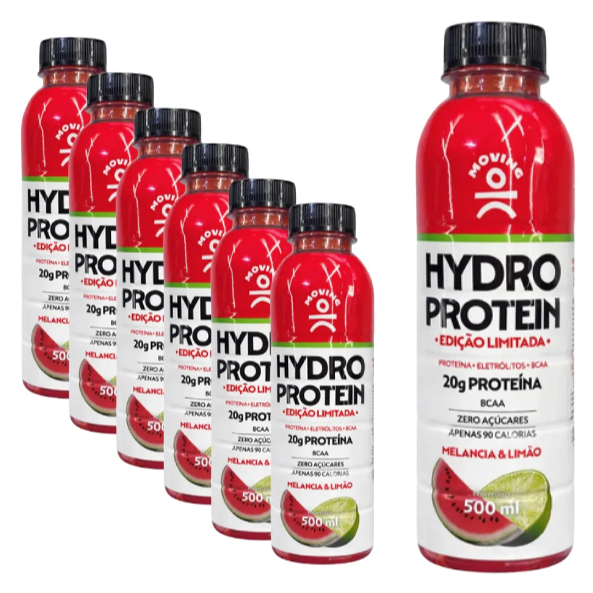6 - Hydro Protein 20g Sabor Melancia E Limão 500ml - Moving em Oferta na Shopee