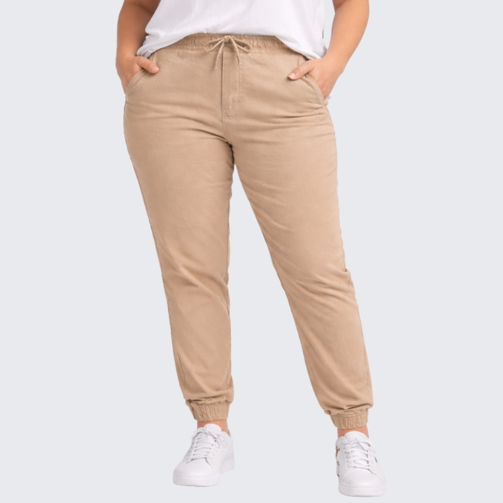 Calça Jeans/sarja Feminina Jogger Plus Size G1 G2 G3 G4 VARIAS CORES em Oferta na Shopee