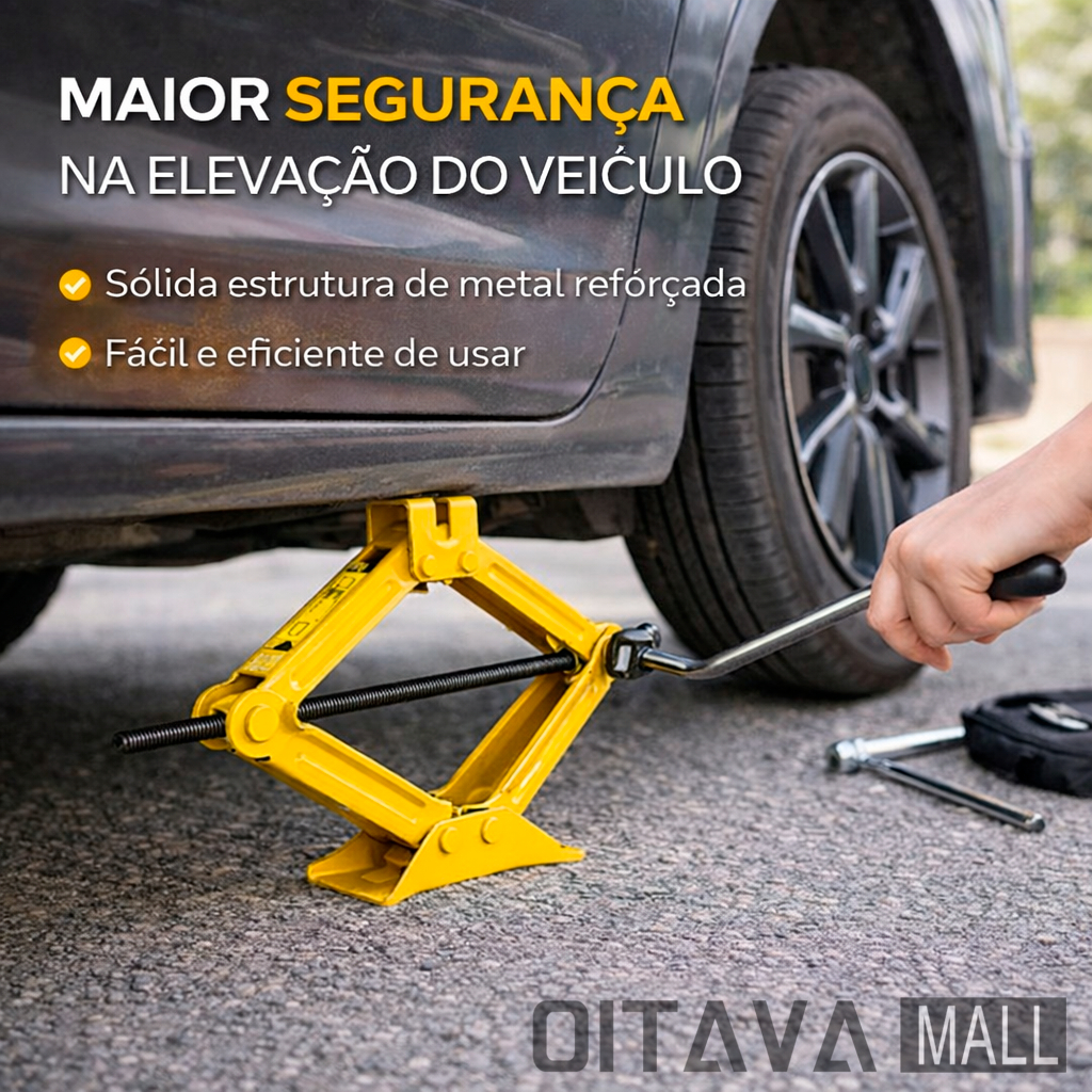 Macaco Hidráulico Sanfona Para Carro Suv 42cm Universal